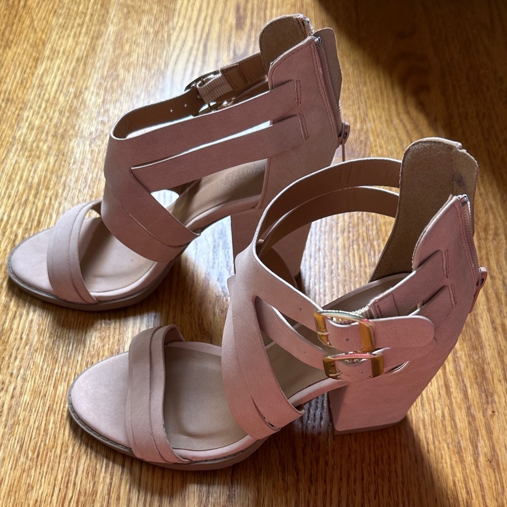 Charlotte Russe Blush Strappy Heels